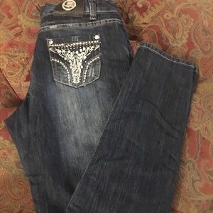 Denim blue skinny jeans